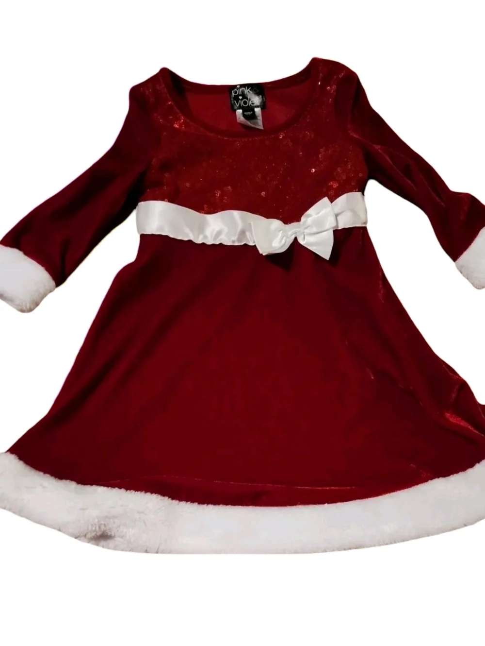 Pink & Violet Tolder Girl Red Velvet Holiday Dress Size 3t🔥5$ If You Get Bundle